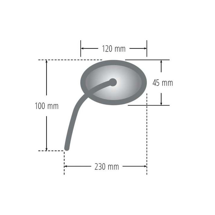 Motorcycle mirror HIGHSIDER ACTION BLACK