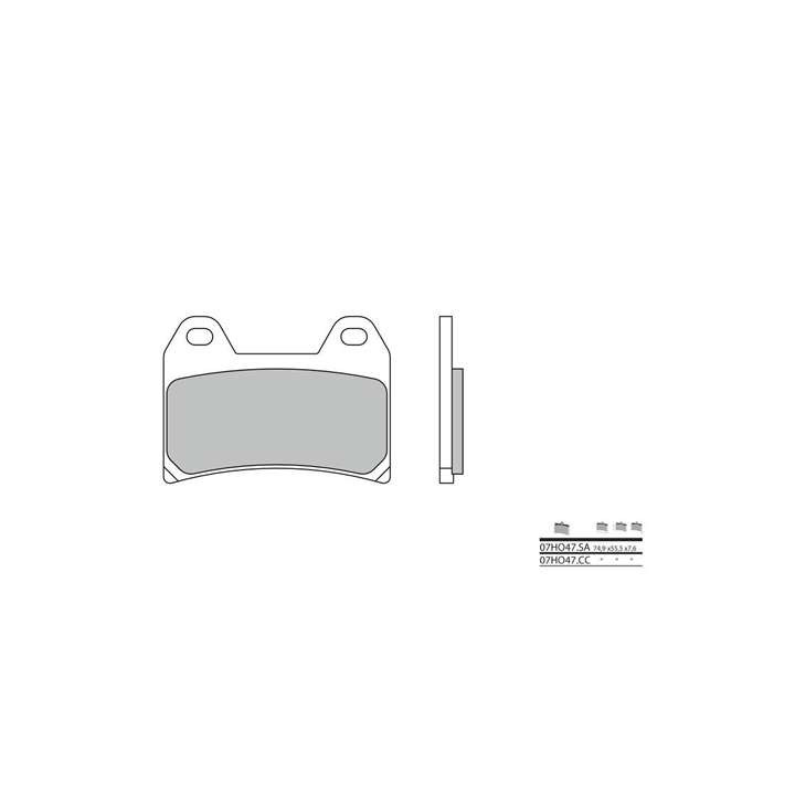 Plaquettes de frein organique BREMBO 07HO47CC