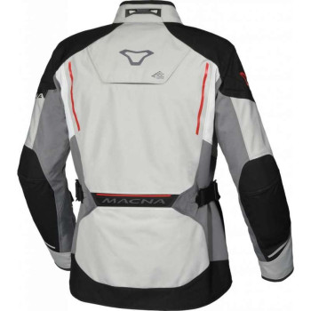 Veste moto Macna MUNDIAL Gris/Rouge