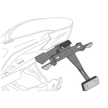 Puig 1607N plate bracket Kawasaki ZX6R/Z750/Z750S/Z1000