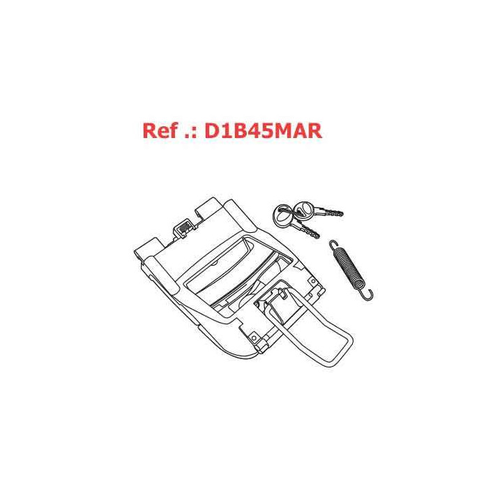 Serrure complète Shad D1B45MAR pour top case SH45 Serrure complète Shad D1B45MAR pour top case SH45