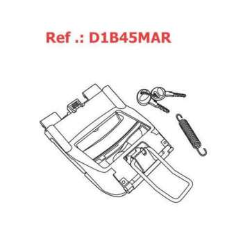 Serrure complète Shad D1B45MAR pour top case SH45 Serrure complète Shad D1B45MAR pour top case SH45