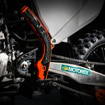 Protections cadre Acerbis X-GRIP Noir/Orange KTM SX/SX-F 2016