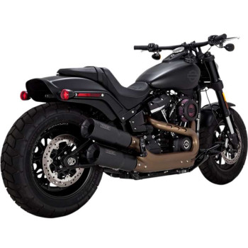 Vance &amp- Hines HI OUTPUT muffler matte black (46547) Harley Fat Bob FXFB FXFBS 18-