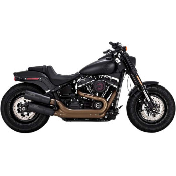 Vance &amp- Hines HI OUTPUT muffler matte black (46547) Harley Fat Bob FXFB FXFBS 18-