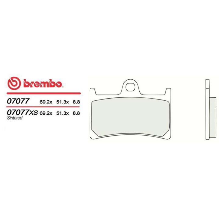 Brembo sinter brake pads 07077XS