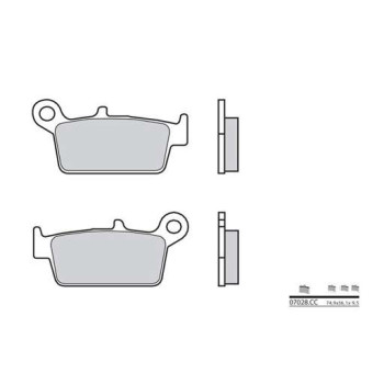 Plaquettes de frein carbone céramique arrière BREMBO 07028CC