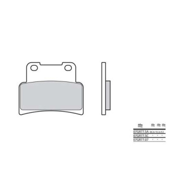 Plaquettes de frein organique BREMBO 07GR7707