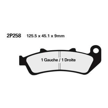 Brake pads racing sinter Nissin 2P258 ST