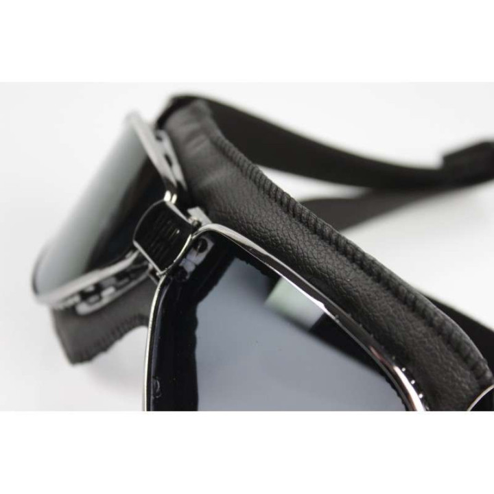 Vintage Nannini BIKER sunglasses Black/Ruthenium, smoked lenses