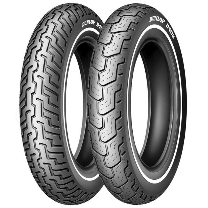 Pneu arrière flancs blancs fins Dunlop D402 SW (HARLEY) MT90 B 16 M/C 74H TL Pneu arrière flancs blancs fins Dunlop D402 SW (HARLEY) MT90 B 16 M/C 74H TL