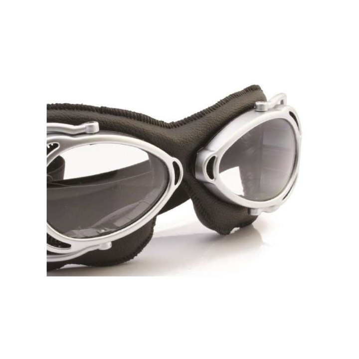 Vintage Nannini STREETFIGHTER sunglasses Black/Matte Chrome, clear lenses