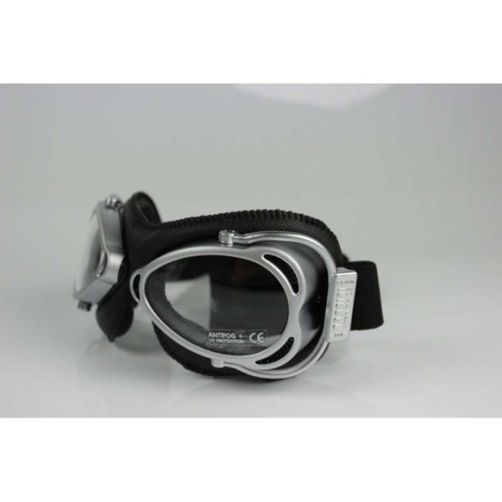 Vintage Nannini STREETFIGHTER sunglasses Black/Matte Chrome, clear lenses