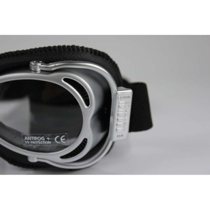 Vintage Nannini STREETFIGHTER sunglasses Black/Matte Chrome, clear lenses