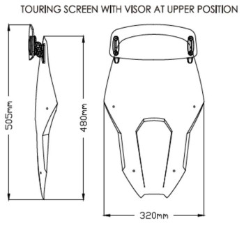 Bulle Puig TOURING avec spoiler (3819) CRF1100L AFRICA TWIN