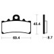 Brake plates organic motorcycle Tecnium MA377 KTM DUKE 125/390