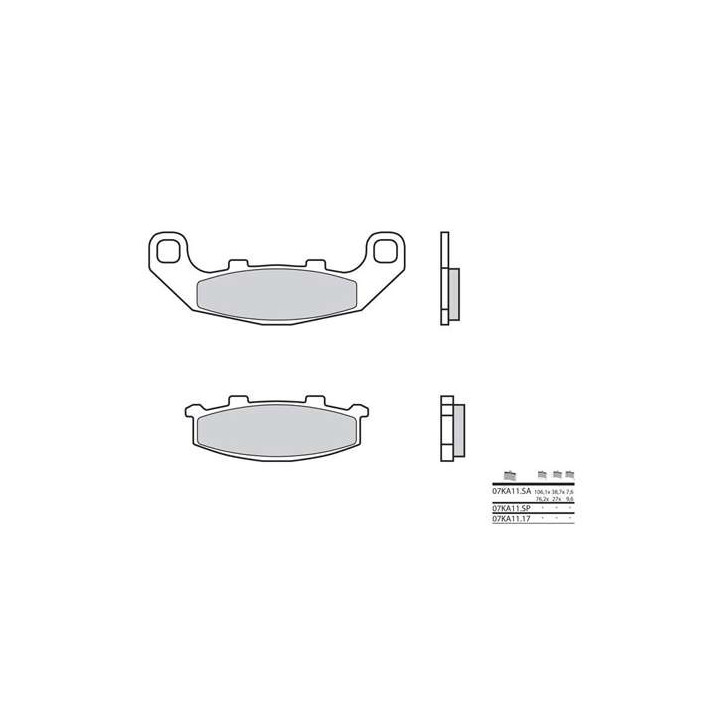 Brake pads sinter BREMBO 07KA11SA