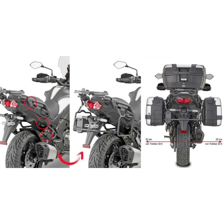 Support valises latérales Givi MONOKEY (PLR4126) Kawasaki VERSYS 1000 19-