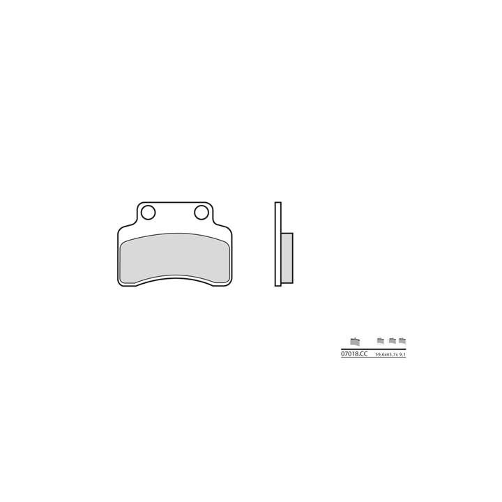 Ceramic Brake Pads BREMBO 07018CC
