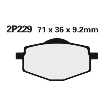 Plaquettes de frein semi-metal Nissin 2P229GS