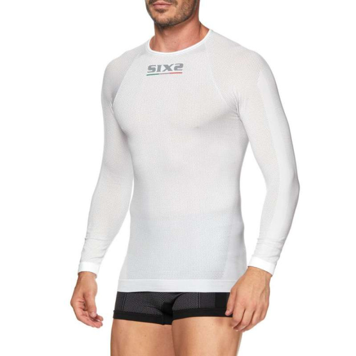 Maillot thermique moto SIXS TS2 WHITE CARBON