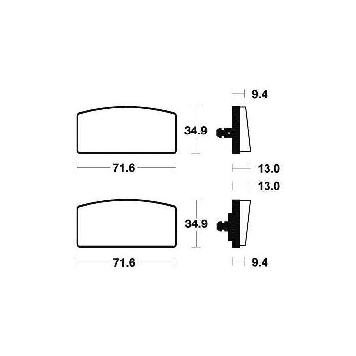 BENDIX MA20 organic brake pads