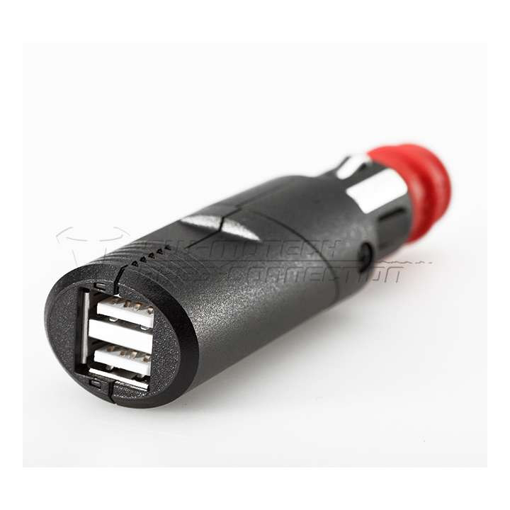 Dual SW-Motech USB port 2x2100mA on cigarette-lighter or DIN socket