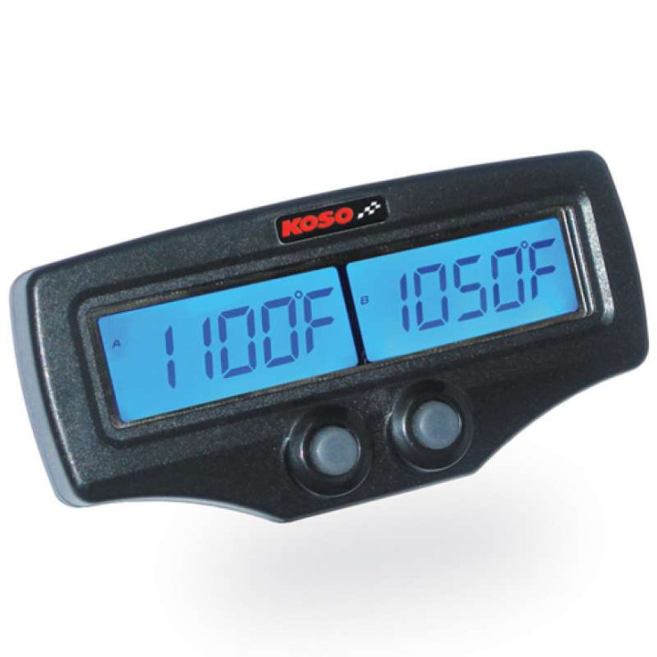 Indicateur température des gaz d'échappements KOSO Dual EGT (BA006B62)