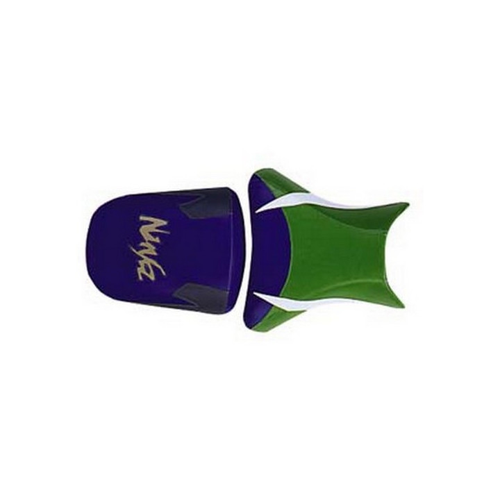 Housse de selle Bagster (2090A) Bleu De Chine/Vert/Blanc/Anthracite/Lettres Fuchsi Kawasaki ZX6 R 98