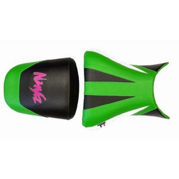 Saddle cover Bagster (2090G) Green/Black/White/Letters Fuchsia Kawasaki ZX6 R 00