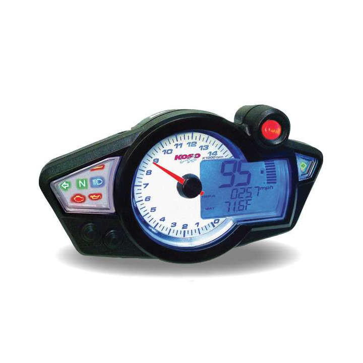 Compteur de vitesse KOSO RX1N GP Style II (BA011220) Blanc