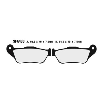 Plaquettes de frein semi-metal Nissin 2P335SS