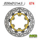Floating NG motorcycle brake disc 250mm (ref. 674)