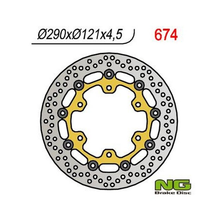 Floating NG motorcycle brake disc 250mm (ref. 674)
