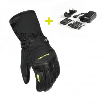 Gants moto chauffants Macna AZRA RTX BTH + Kit 2 batteries/chargeur 7V 2.2A