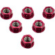 Écrous de couronne alu (x6) Pro-Bolt M10x1,25 Rouge