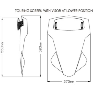 Bulle Puig TOURING avec spoiler (20435H) MT-07 TRACER 20-