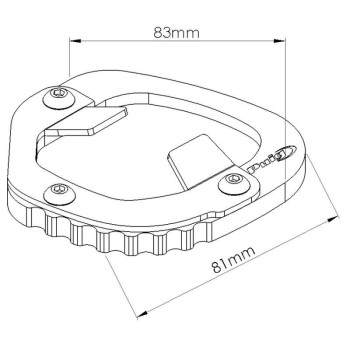 Extension de béquille latérale Puig 20298N Yamaha TÉNÉRÉ 700