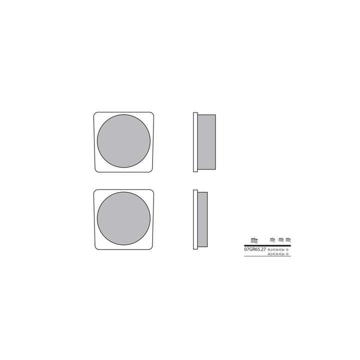 Plaquettes de frein organique BREMBO 07GR6527