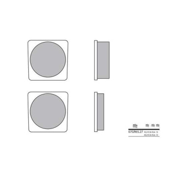 Plaquettes de frein organique BREMBO 07GR6527