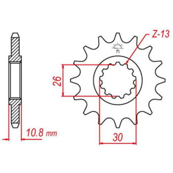 Pignon JT 17 dents pas 532 type 585