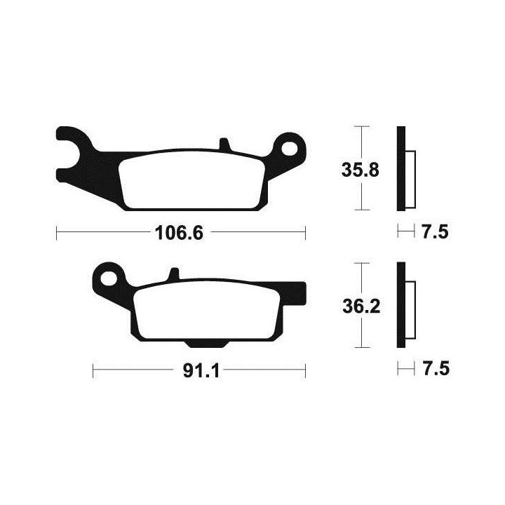 BENDIX MO349 Sintered Metal Brake Pads