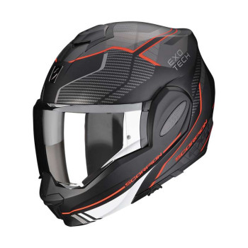 Casque moto modulable Scorpion EXO-TECH EVO ANIMO NOIR MAT / ROUGE
