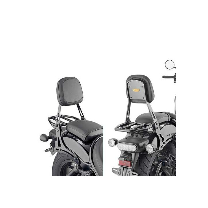Sissybar avec porte-paquet Givi (TS1194B) CMX1100 Rebel