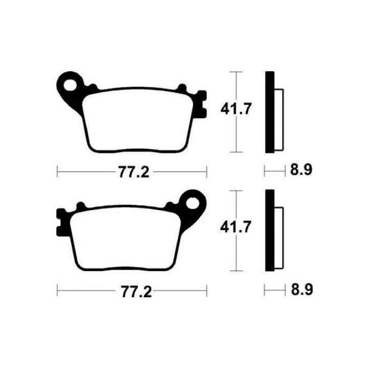 Brake pads motorcycle metal fried Tecnium MR334