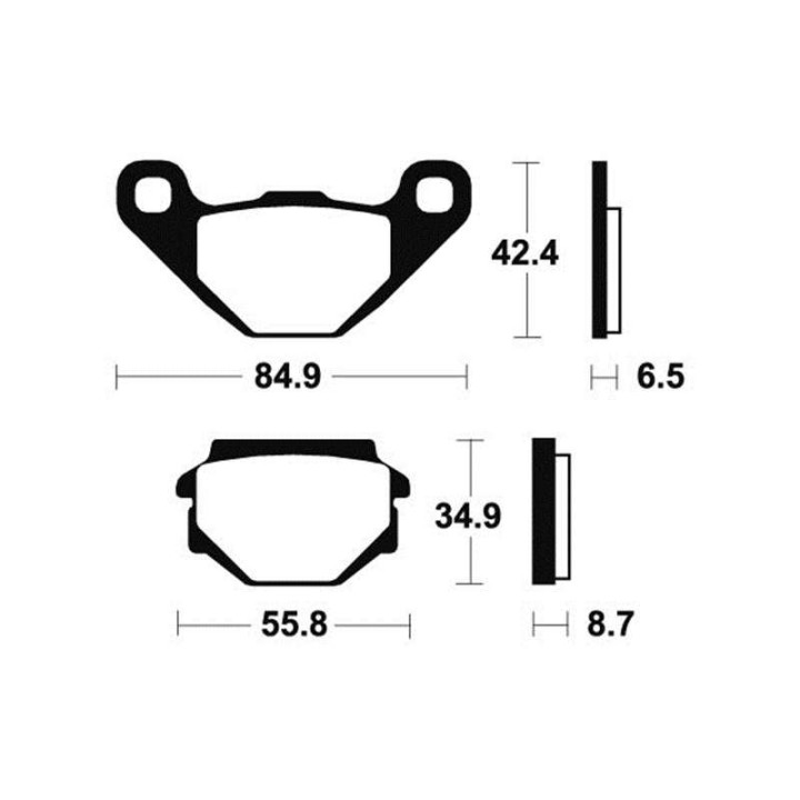 Brake plates organic motorcycle Bendix MA151