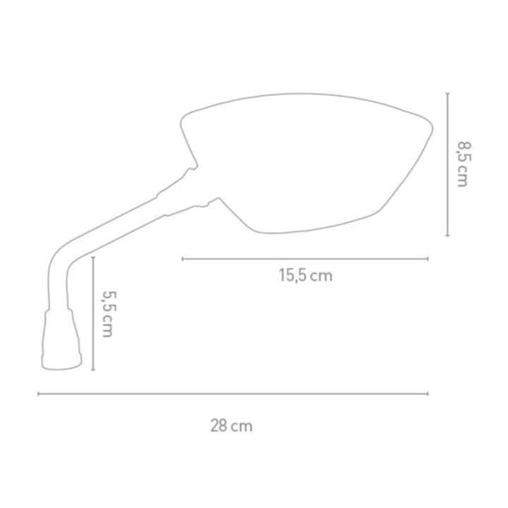 Motorcycle rearview mirror Chaft SUMMER Left