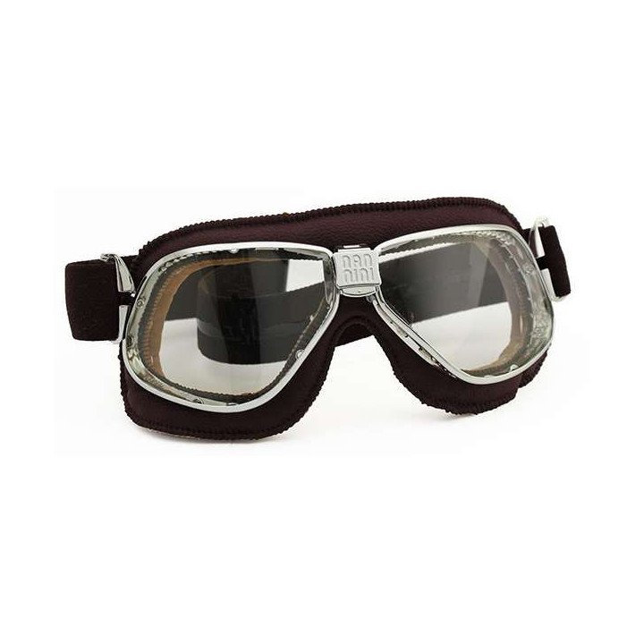 Nannini CRUISER vintage sunglasses Brown/Chrome, clear lenses