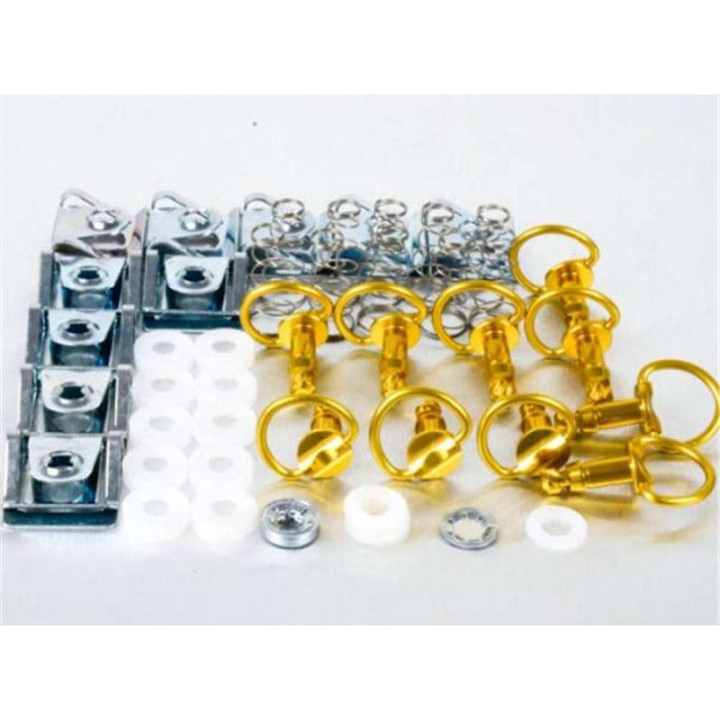 Vis 1/4 tours Dzus (x10) Pro-Bolt D-Ring 19mm Or