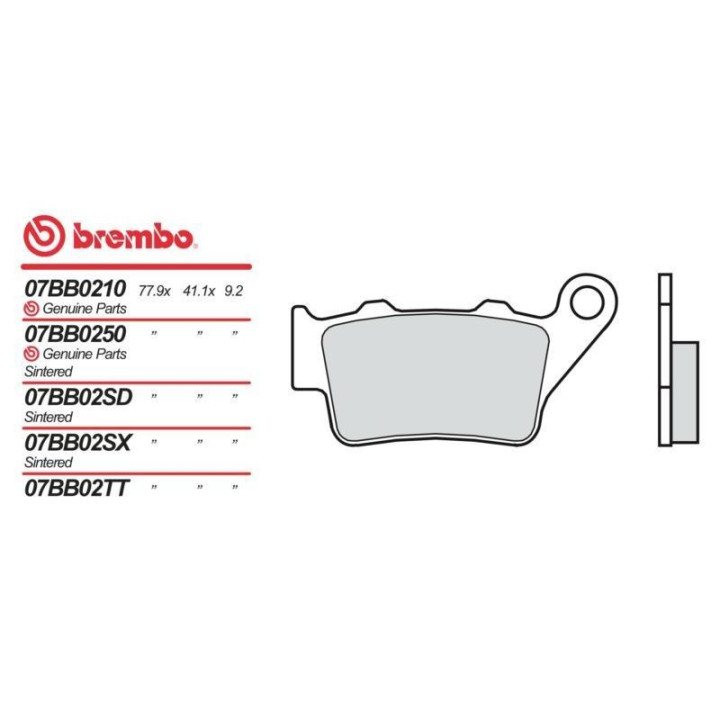 Brembo organic brake pads 07BB02TT